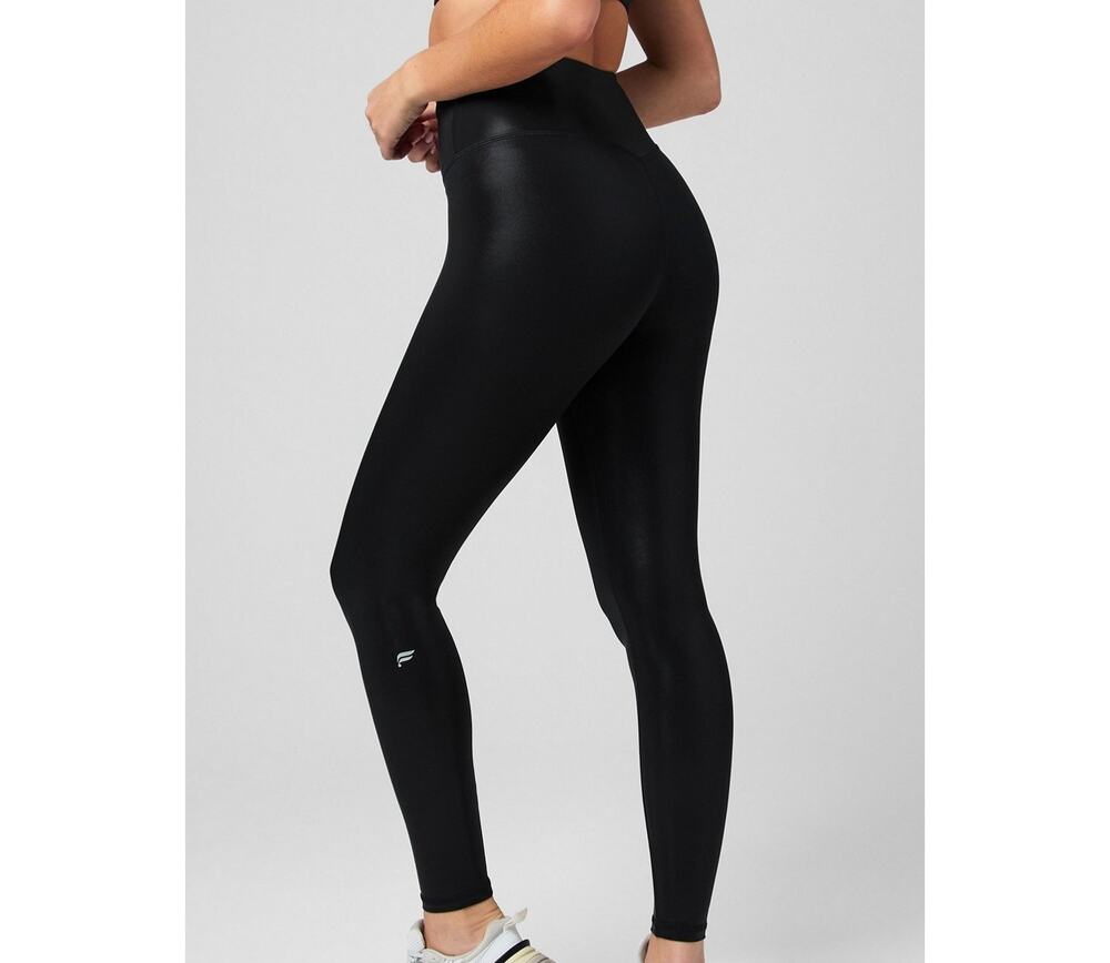 Fabletics Womens Motion 365+ Pull On Black Shimmering Leggings Size M